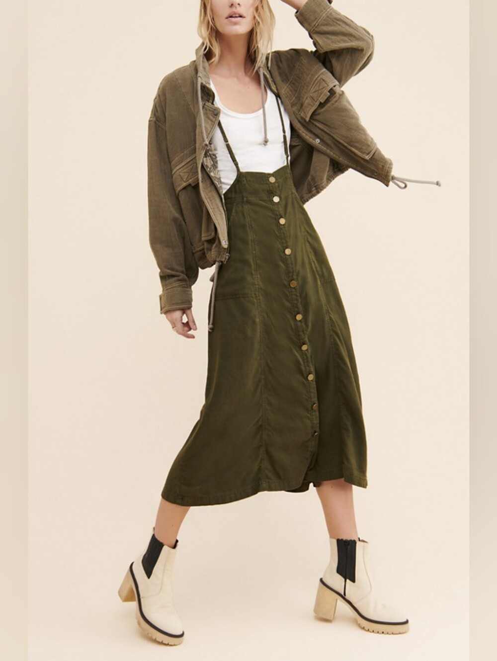ANTHROPOLOGIE Francoise Overall Skirt - Size M - NWOT
